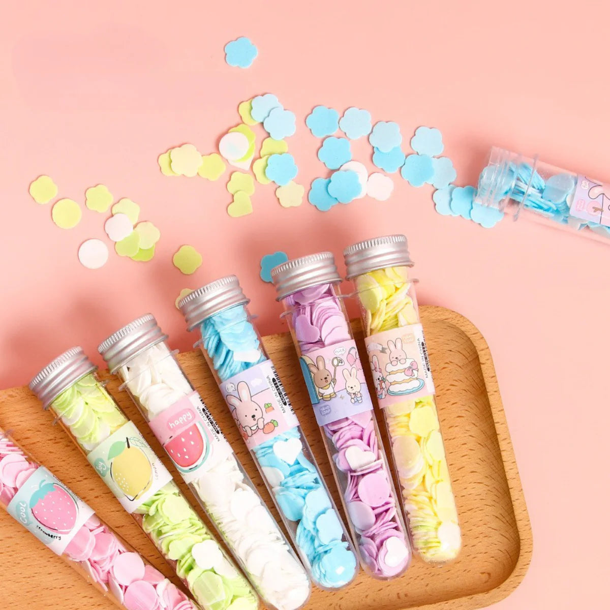 🫧 Paper Soap Fragrance Bottle – Travel-Friendly Cute Mini Tube | Assorted Scents & Colors (Pack of 5)