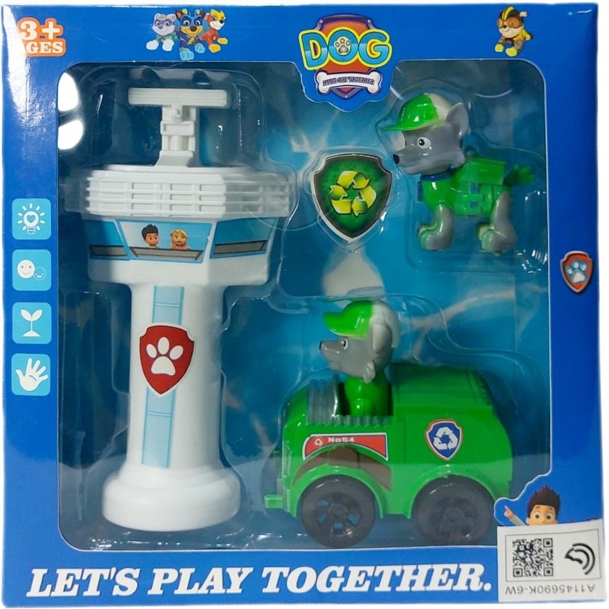 🌟 Paw Dog Patrol – Rocky’s Recycling Rescue Set 🌟