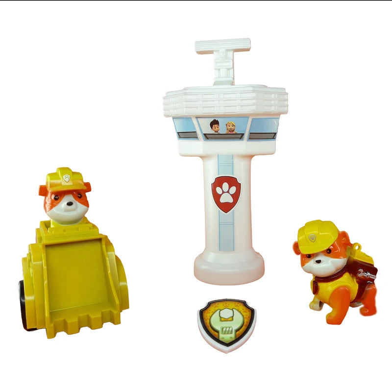 Paw Patrol Construction Dog Toy Set – Rubble Vehicle + Dog Figure + Tower (Ages 3+)