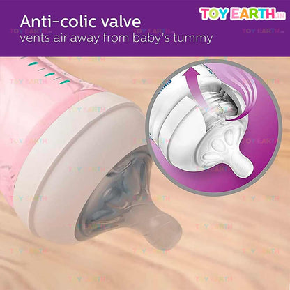 Philips Avent Natural | Milk New Born Baby Bottle | Ultra Soft Natural | Slow Flow | BPA Free | One month | Transparent ToyEarth.in