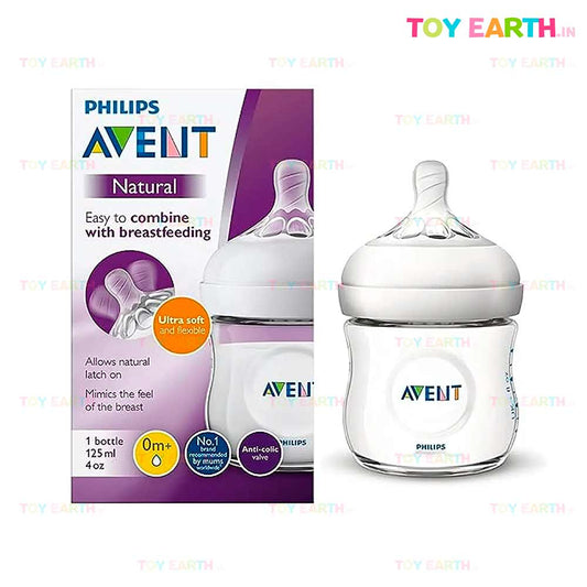 Philips Avent Natural | Milk New Born Baby Bottle | Ultra Soft Natural | Slow Flow | BPA Free | Ideal for 0 Month+ ToyEarth.in
