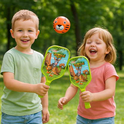 🐯🌴 Jungle Adventure Pickle Ball Game Set – Fun Outdoor Play for Kids!