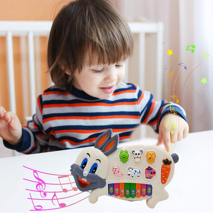 🐰 Rabbit Piano Musical Toy with Lights & Animal Sounds | Best For Toddlers, Kids, Baby