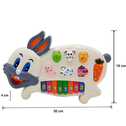 🐰 Rabbit Piano Musical Toy with Lights & Animal Sounds | Best For Toddlers, Kids, Baby