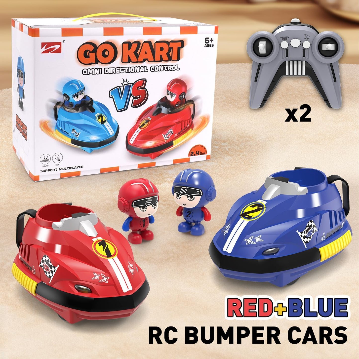 🚦RC Go Kart Bumper Car Battle Set – 2 Player, Multiplayer Mode 🚦