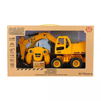 🏗️ Remote Control JCB Excavator – 2.4GHz Multifunction Toy | RC Toys