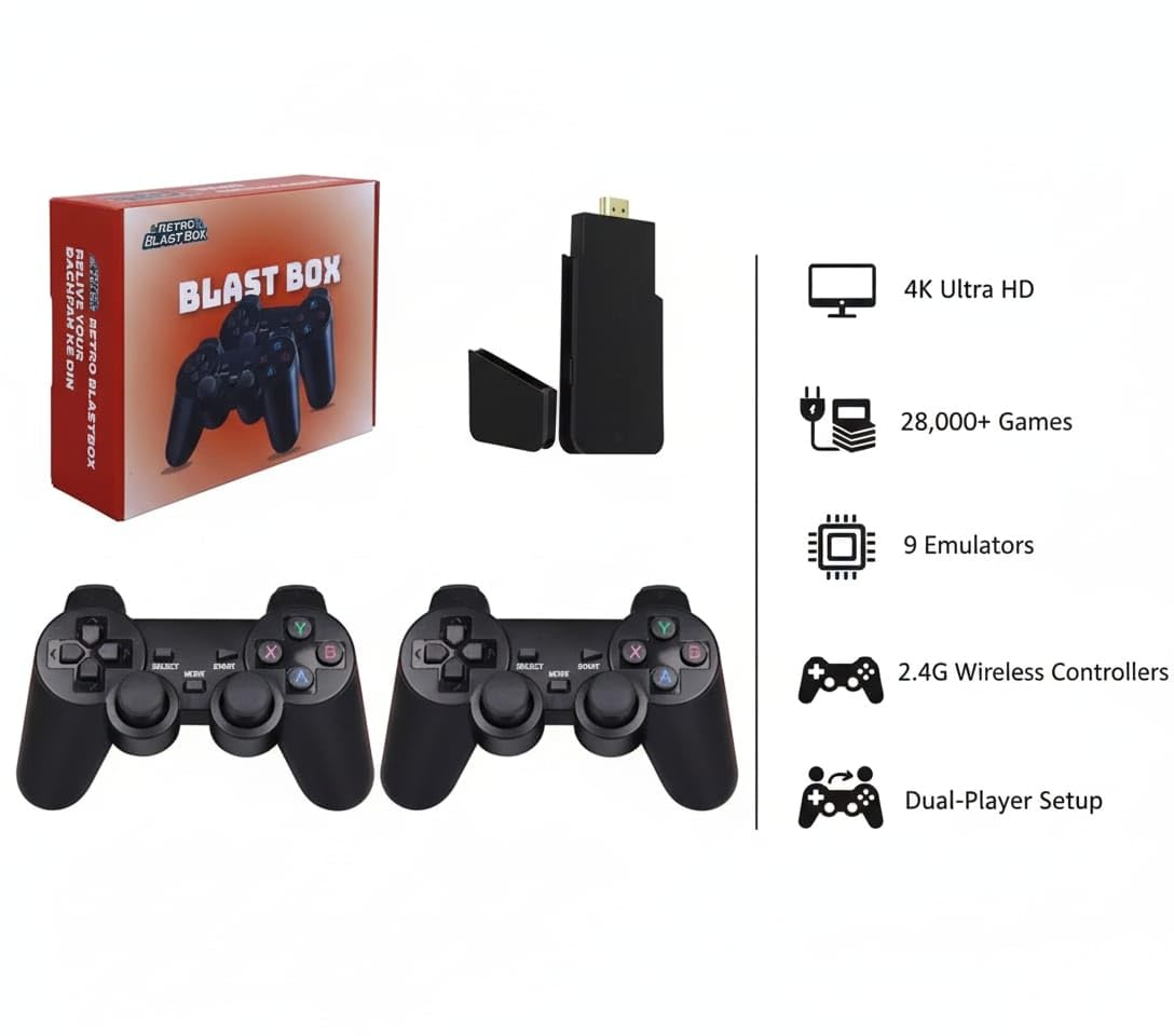 🔥 Retro Blast Box – HD Wireless Gaming Console | Retro Video Game | Nostalgia