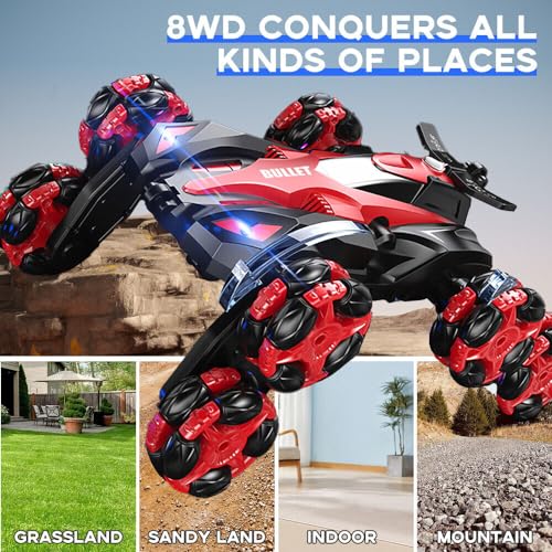 8-Wheel Rhino Stunt Drift RC Car – Remote Control All-Terrain Crawler (Color may Vary)