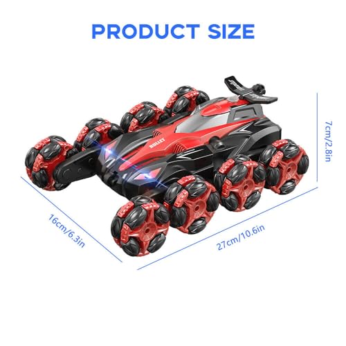 8-Wheel Rhino Stunt Drift RC Car – Remote Control All-Terrain Crawler (Color may Vary)