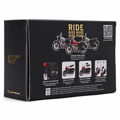 Royal Enfield Classic 350 – 1:15 Scale Die-Cast Model | Interchangeable Tanks, Pull-Back Action & Detailed Finish