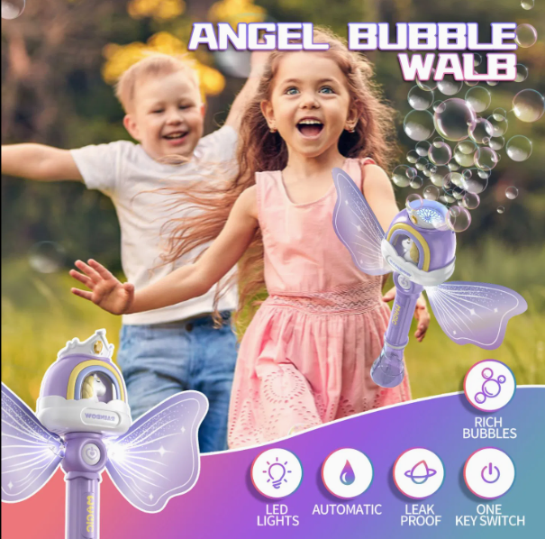 🌈 Angel Bubble Stick (12 Holes) — Unicorn Magic Bubble Wand