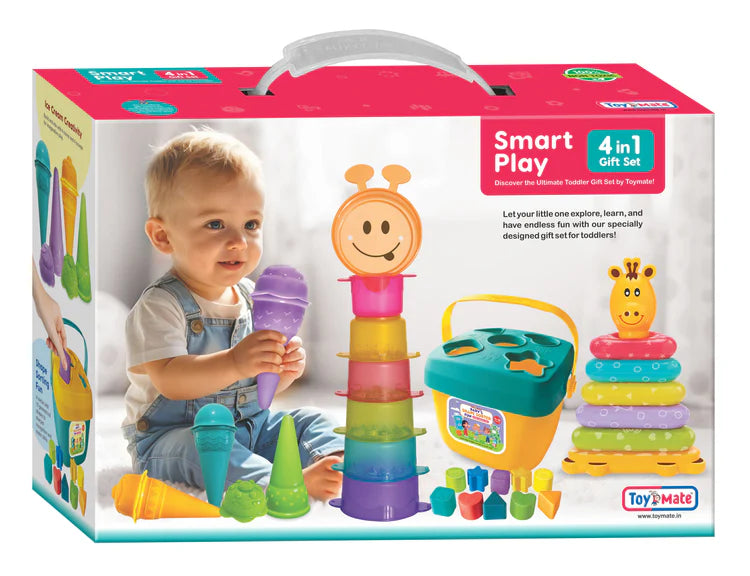 Toys Mate Smart Play 4-in-1 Toddler Toy Set | Baby Learning & Activity Kit for 12+ Months