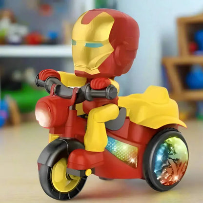 ⭐ Iron Man LED Musical Stunt Tricycle (360° Spin) | Best for Toddler