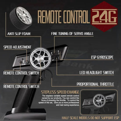 🏁 Super Drift RC Racing Car – 1:16 Scale 4WD with ESP Gyro & Changeable Drift Tyres