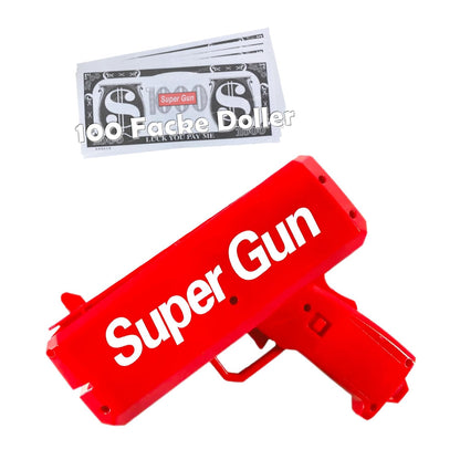 Electric Cash Cannon – “Super Gun” Money Sprayer with Fake Dollar Bills | Party & Event Toy