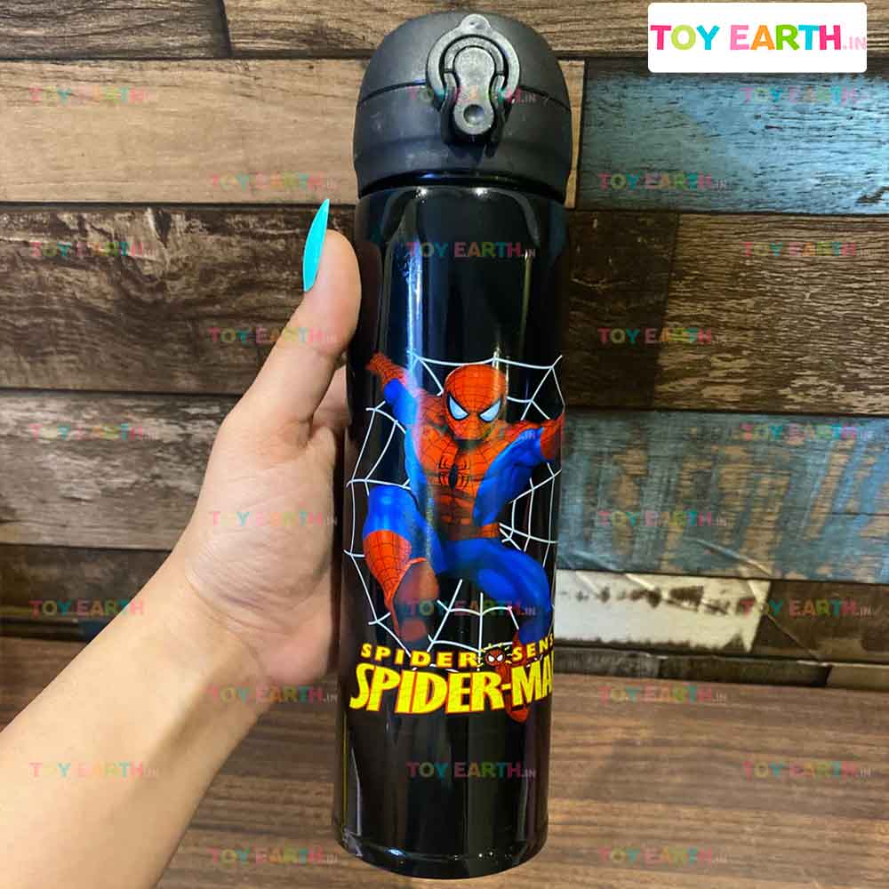 Standard Colorful Spiderman Stainless Steel Bottle, Capacity: 500ml