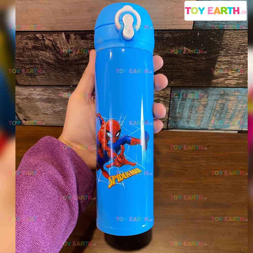 Standard Colorful Spiderman Stainless Steel Bottle, Capacity: 500ml