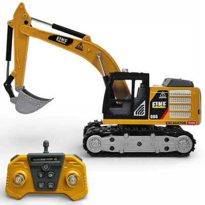 Heavy-Duty Desktop Engineering: 1:64 Scale Premium Die-Cast RC Excavator