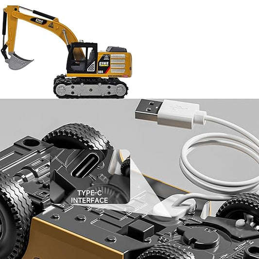 Heavy-Duty Desktop Engineering: 1:64 Scale Premium Die-Cast RC Excavator