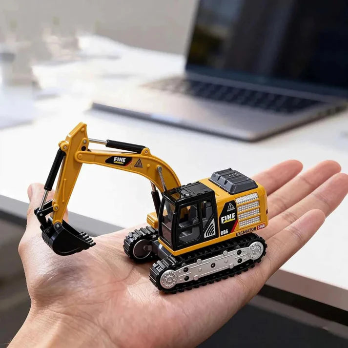 Heavy-Duty Desktop Engineering: 1:64 Scale Premium Die-Cast RC Excavator