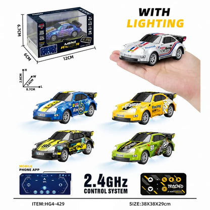 Trasped Porsche-Style 1:64 Mini Remote Control Racing Car | RC Hobby