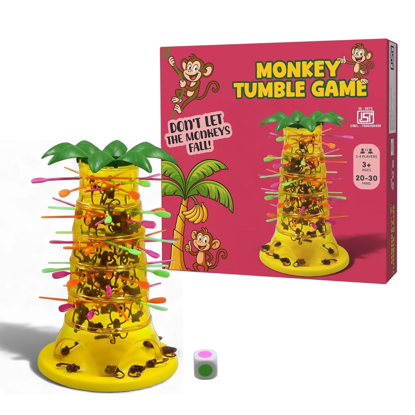 🐵 Monkey Tumble Game – Fun Family Board Game for Kids & Adults | Don’t Let The Monkeys Fall!