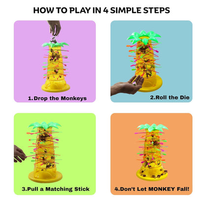 🐵 Monkey Tumble Game – Fun Family Board Game for Kids & Adults | Don’t Let The Monkeys Fall!