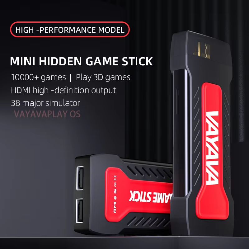 🎮 VAYAVA High Quality Game Stick – 3D Gaming Console with Dual Wireless Controllers | 10,000+ Games | HDMI Output