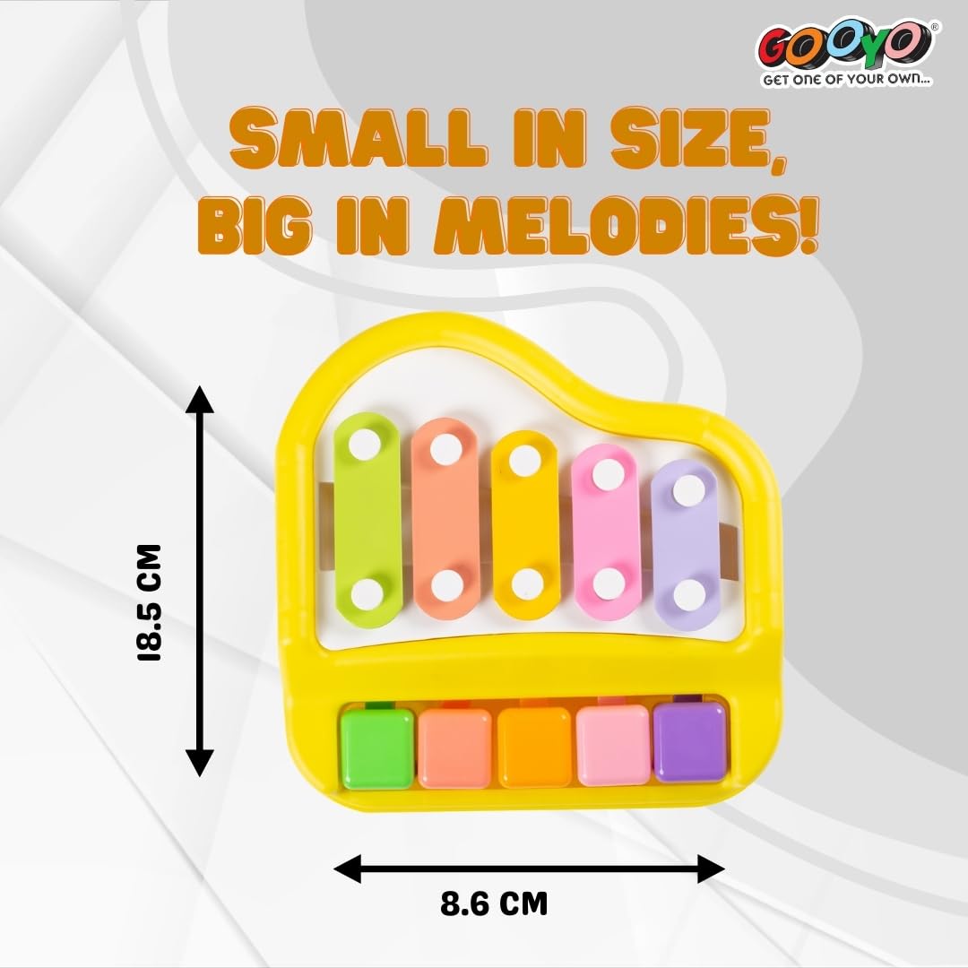 🎵 Mini 2-in-1 Piano & Xylophone – Small in Size, Big in Melodies | Color May Vary