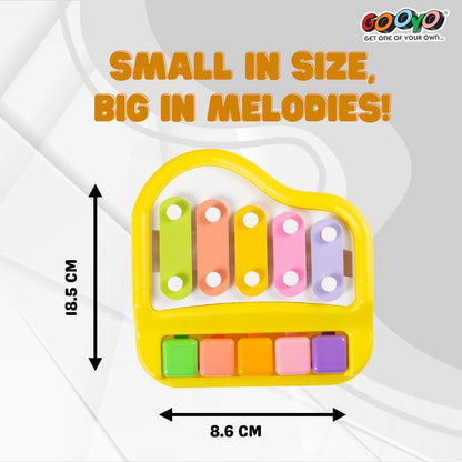🎵 Mini 2-in-1 Piano & Xylophone – Small in Size, Big in Melodies | Color May Vary