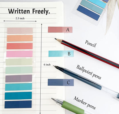 📘 Mini Sticky Notes Bookmark Set – 10 Colors (Pack of 3)