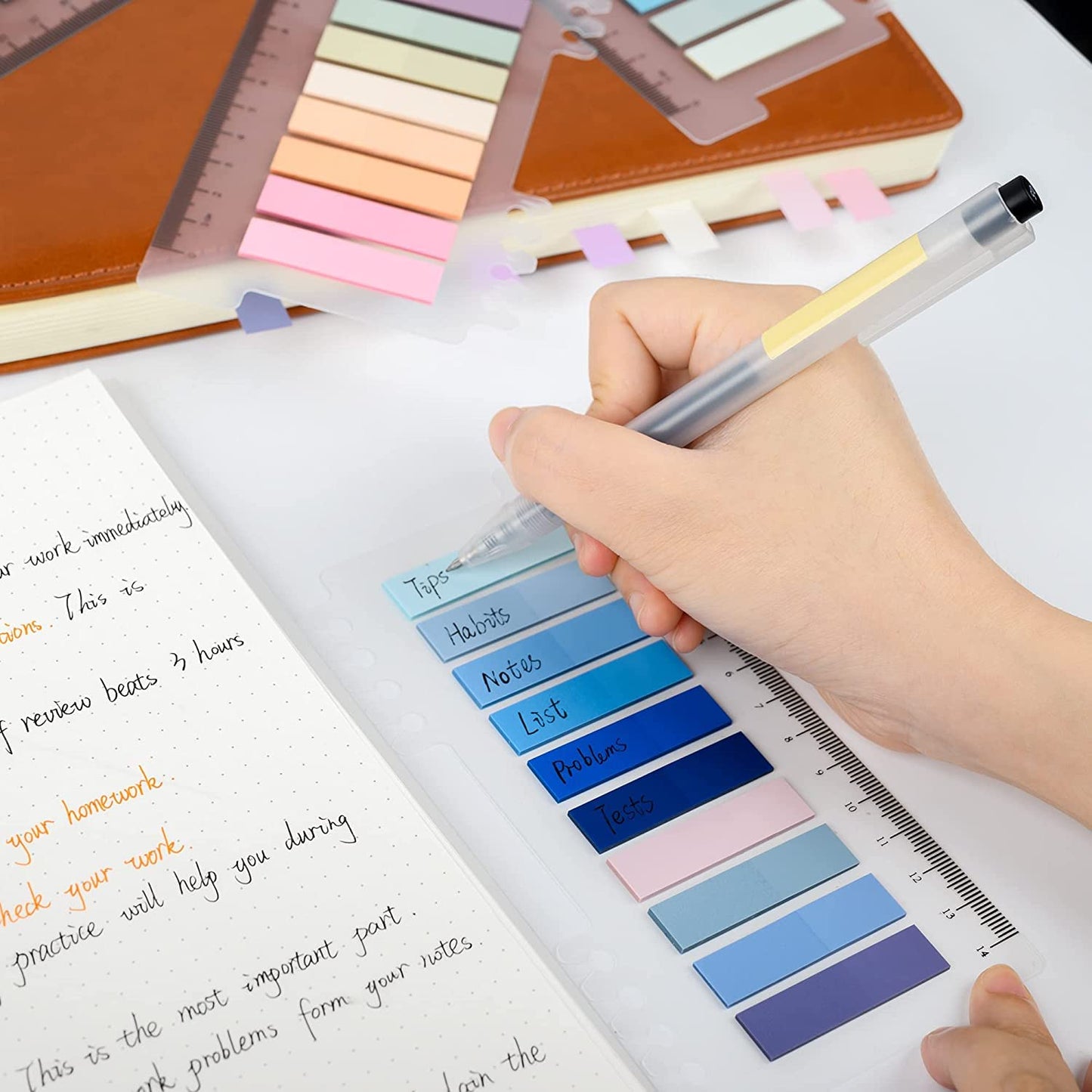 📘 Mini Sticky Notes Bookmark Set – 10 Colors (Pack of 3)