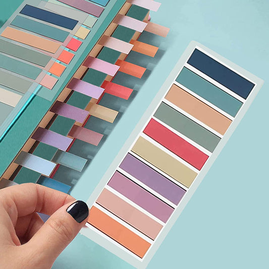 📘 Mini Sticky Notes Bookmark Set – 10 Colors (Pack of 3)