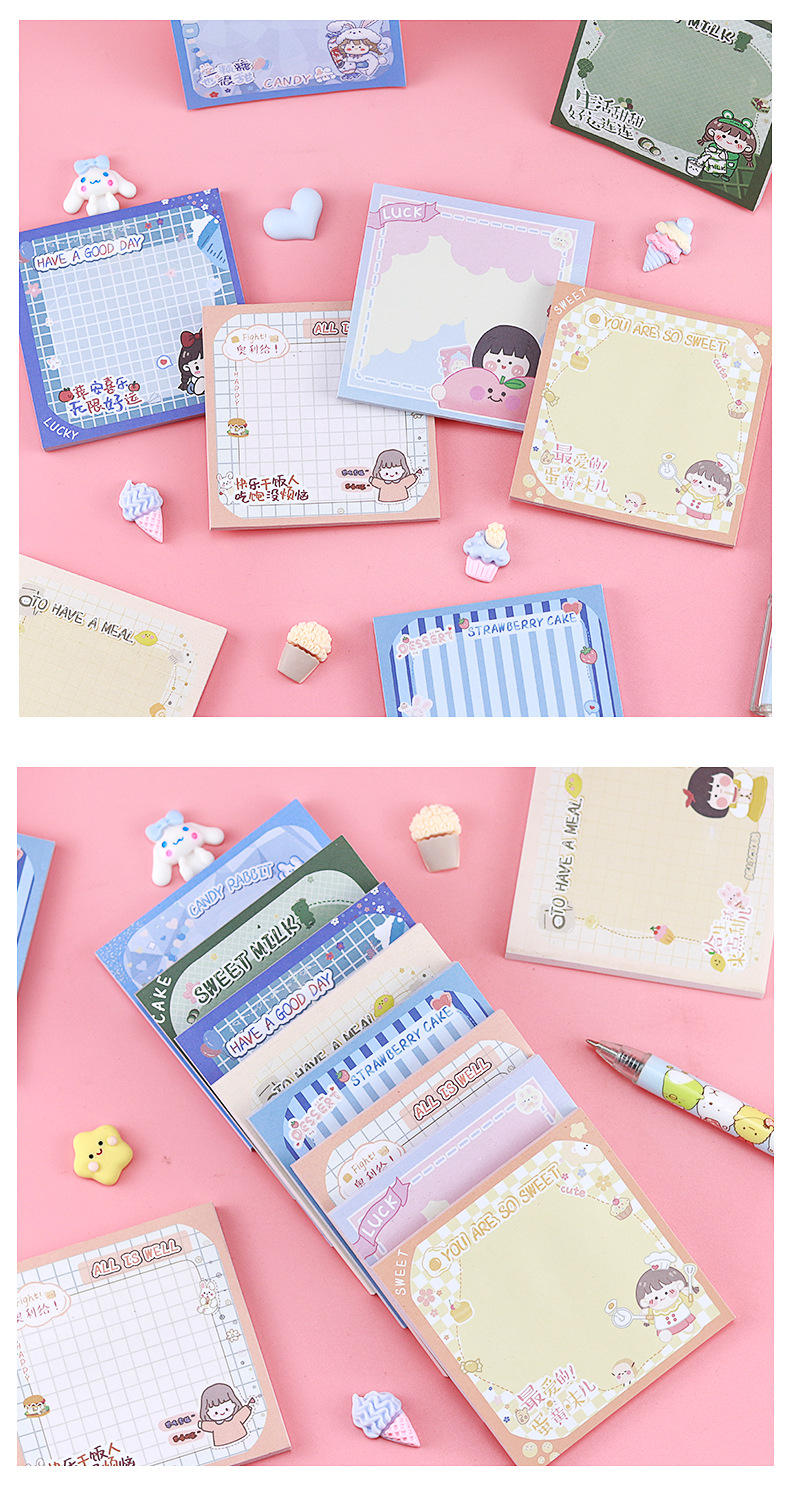 Mini Cute Sticky Notes – Pastel Color Theme (Pack Of 3)