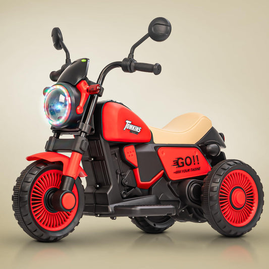 Bullet Harley New Rechargeable Ride-On Bike for Kids (1–4 Years) | Red | Light and Music | Toddler Electric Bike India