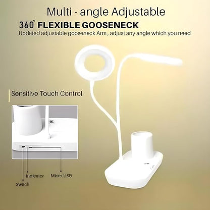 Versatile Table Study Lamp with 3 Dimmable Lights & USB Charging | Best Quality