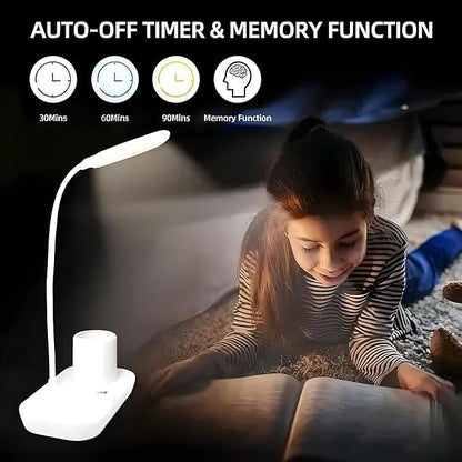 Versatile Table Study Lamp with 3 Dimmable Lights & USB Charging | Best Quality