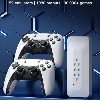 Wireless Retro Game M22 Console – 52 Emulators | 30,000+ Games | Dual Controllers | 4K HD Output | Best Budget Game