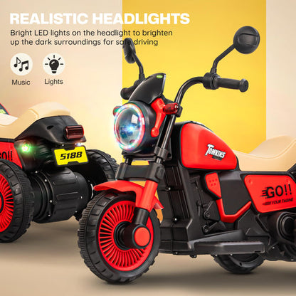 Bullet Harley New Rechargeable Ride-On Bike for Kids (1–4 Years) | Red | Light and Music | Toddler Electric Bike India