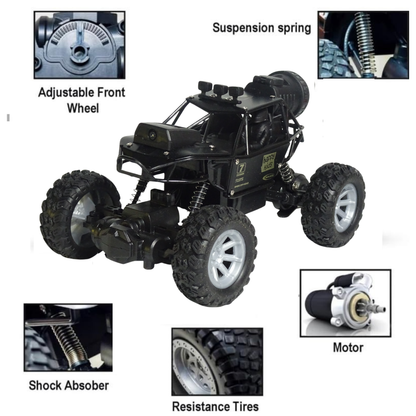 4WD High-Speed Alloy Rock Crawler with HD Camera & Mist Exhaust