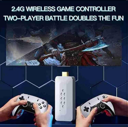 Wireless Retro Game M22 Console – 52 Emulators | 30,000+ Games | Dual Controllers | 4K HD Output | Best Budget Game