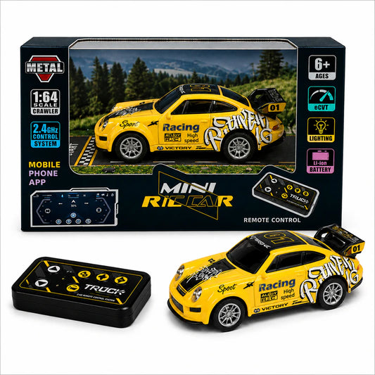 Trasped Porsche-Style 1:64 Mini Remote Control Racing Car | RC Hobby