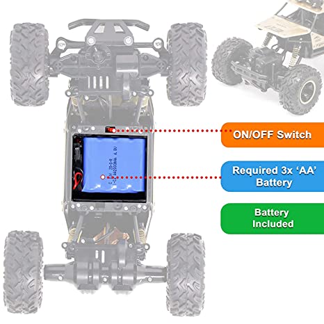 Monster RC Rock Crawler Alloy 2.4G Remote Control/ RC Electric Car (Any Color)