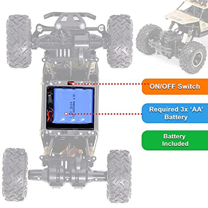 Monster RC Rock Crawler Alloy 2.4G Remote Control/ RC Electric Car (Any Color)